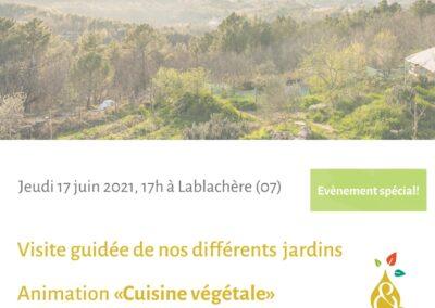 Visite guidée des jardins de T&H + atelier cuisine et repas