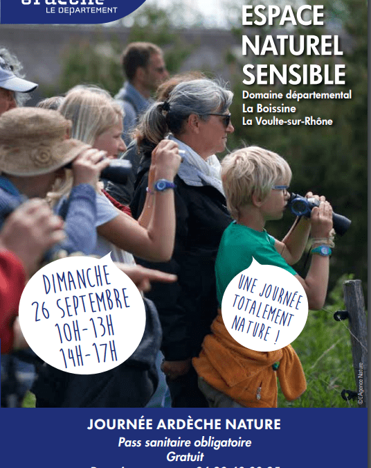 Dimanche 26 septembre – Journée Ardèche Nature – ENS DE LA BOISSINE