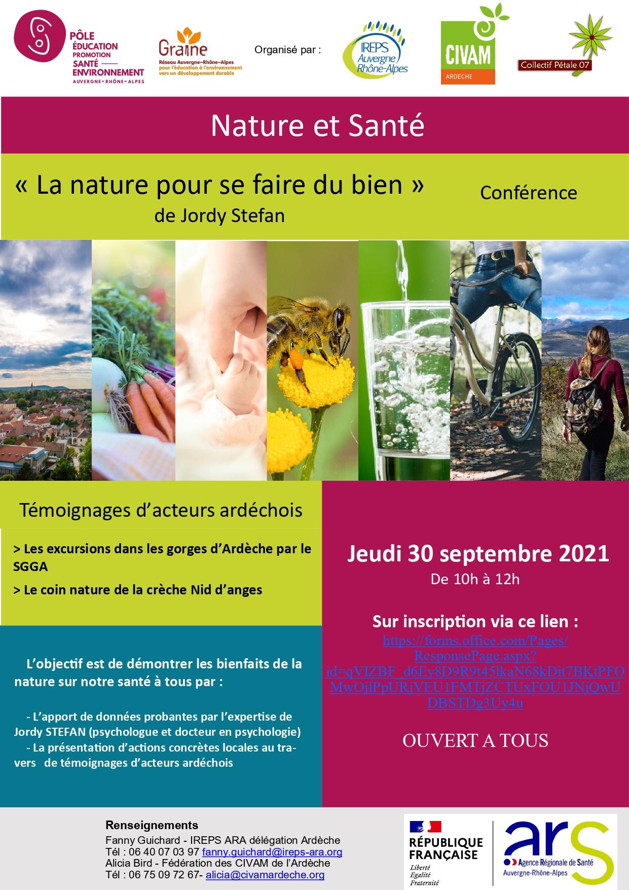 Webinaire : Nature & Santé – “La nature pour se faire du bien”