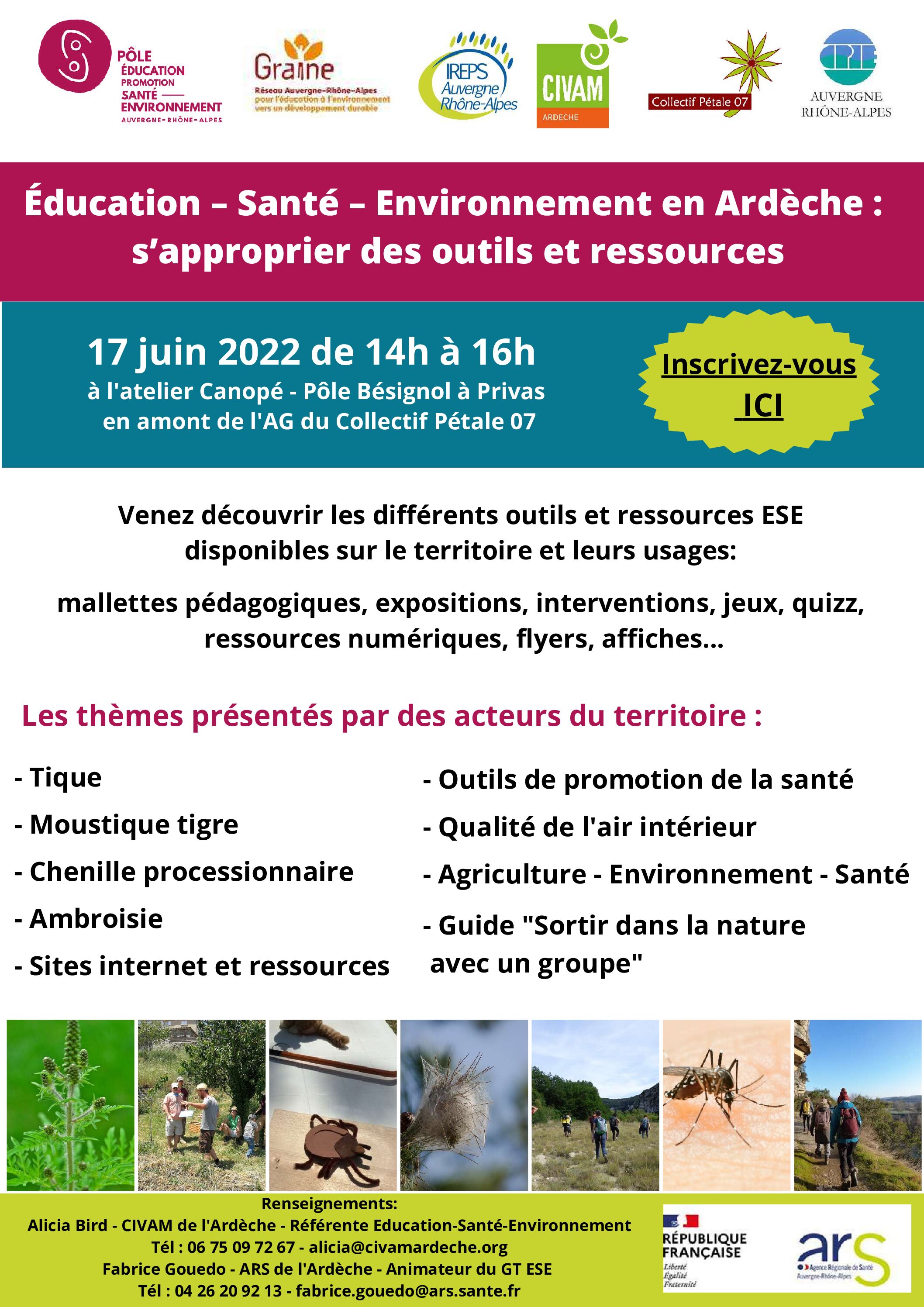 Éducation – Santé – Environnement en Ardèche : s’approprier des outils et ressources