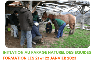 Formation parage naturel des équidés – 21 et 22 janvier 2023