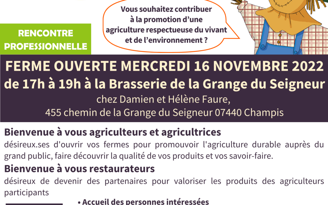 Rencontre professionnelle: lancement L’Ardèche De Ferme en Ferme 2023