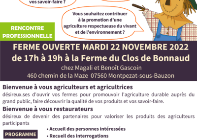 Rencontre professionnelle: lancement de l’Ardèche De Ferme en Ferme 2023