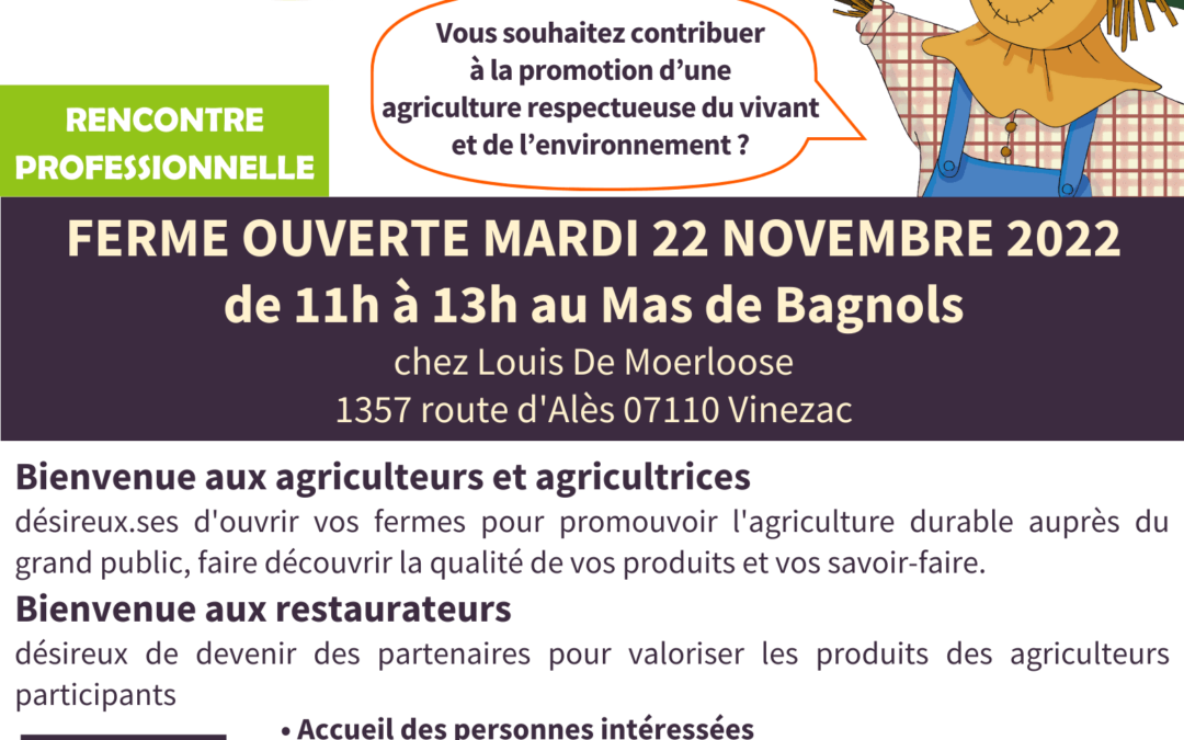 Rencontre professionnelle: lancement l’Ardèche De Ferme en Ferme 2023