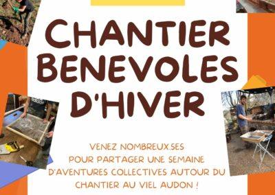 Chantier bénévoles d’hiver au Viel Audon de l’Association Le MAT 07