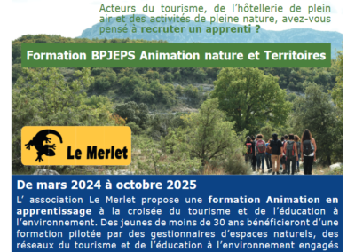 Formation BPJEPS Animation nature et Territoires