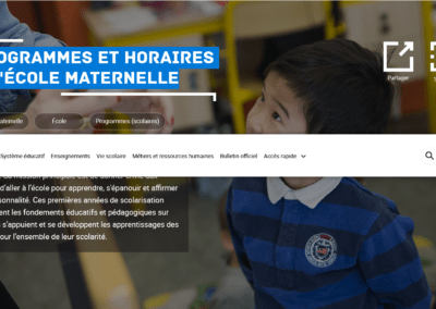 Programmes et horaires à l&rsquo;école maternelle