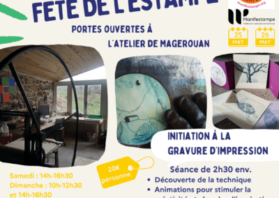 Fête de l’estampe ! Ateliers d’initiation à l’estampe :  “impressions de nature”