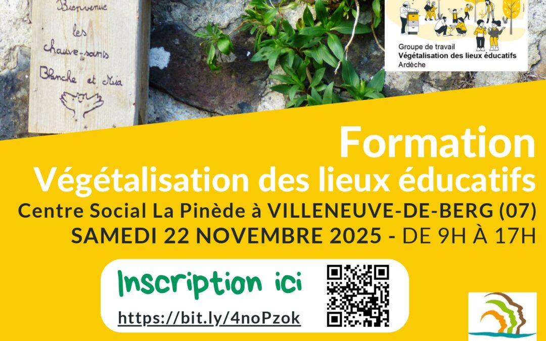 Formation végétalisation des lieux éducatifs – 22 nov. à Villeneuve-de-Berg