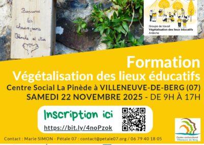 Formation végétalisation des lieux éducatifs – 22 nov. à Villeneuve-de-Berg