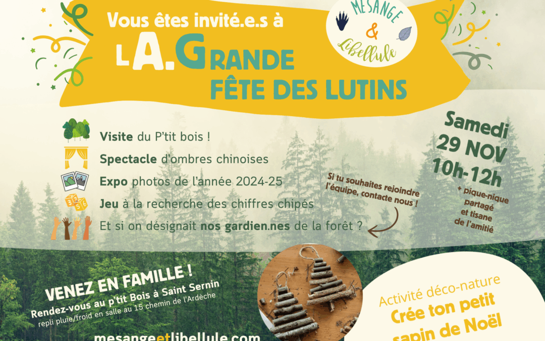 LA.Grande fête des lutins de Mésange et Libellule de 10h à 12h – 29 nov à Saint Sernin