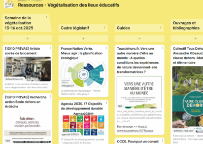 Padlet végétalisation des lieux éducatifs