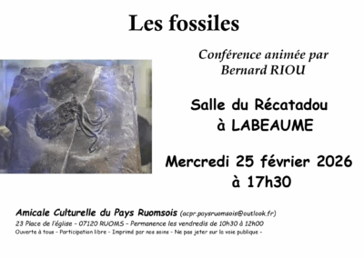 Conférence les fossiles