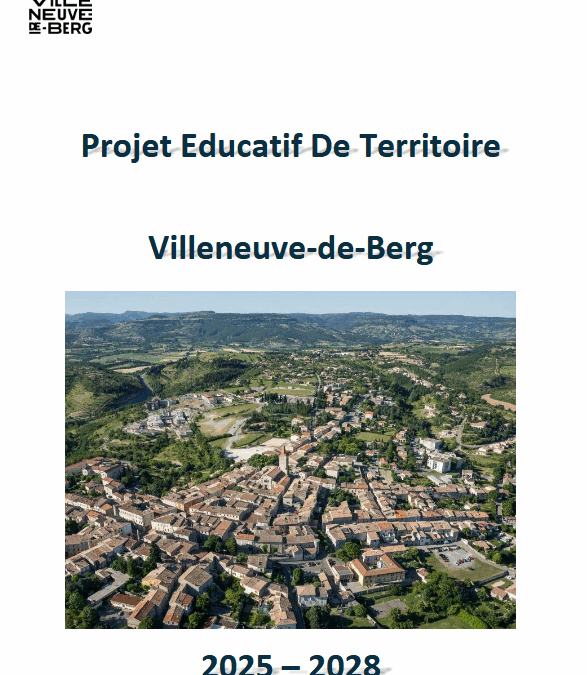 Plan Educatif de Territoire 2025 – 2028 – Villeneuve-de-Berg
